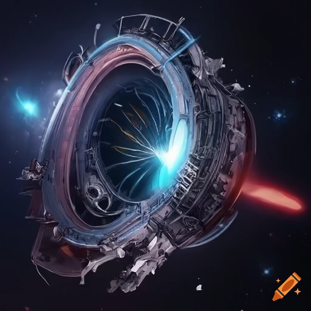 detailed concept art of a universe-driving engine
