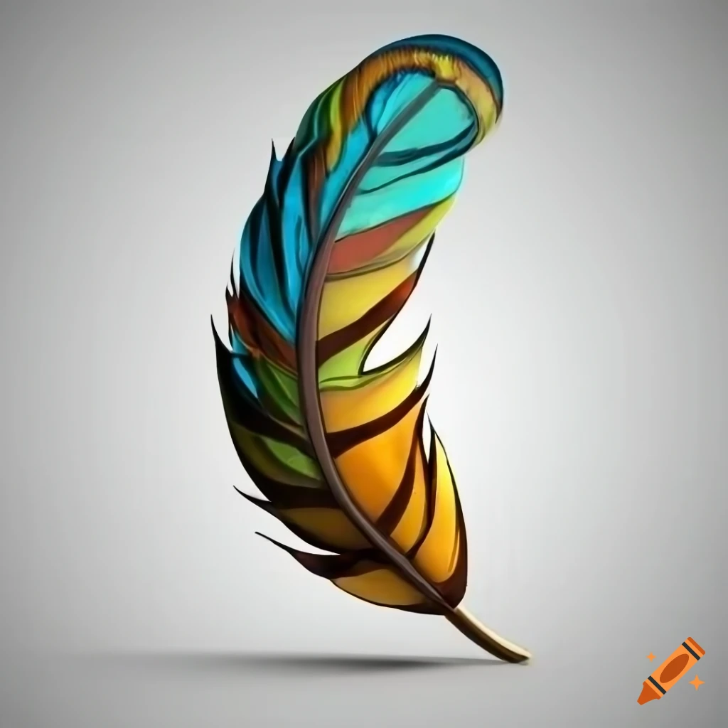 3d cartoon feather