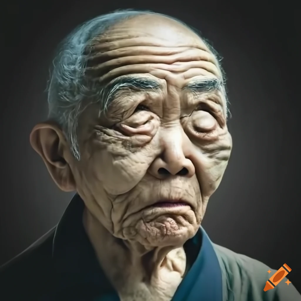 portrait of a blind Japanese masseuse