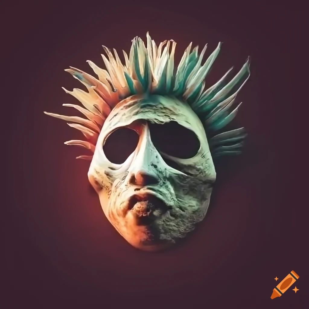 minimalist rock band logo of a pulque head