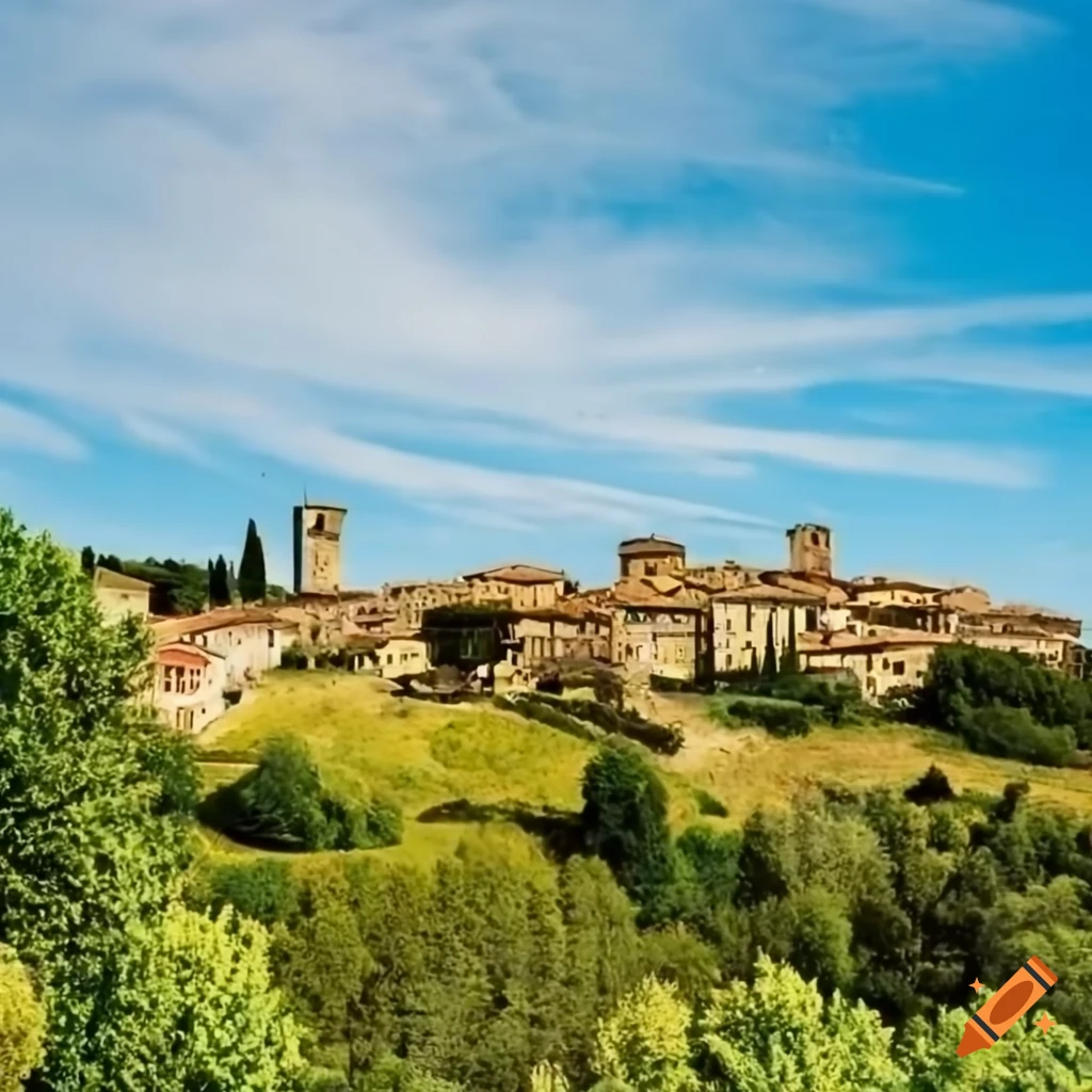 Tuscany's charming villages nestled among rolling hills