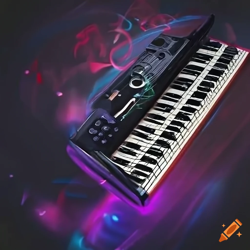 person playing a music keyboard