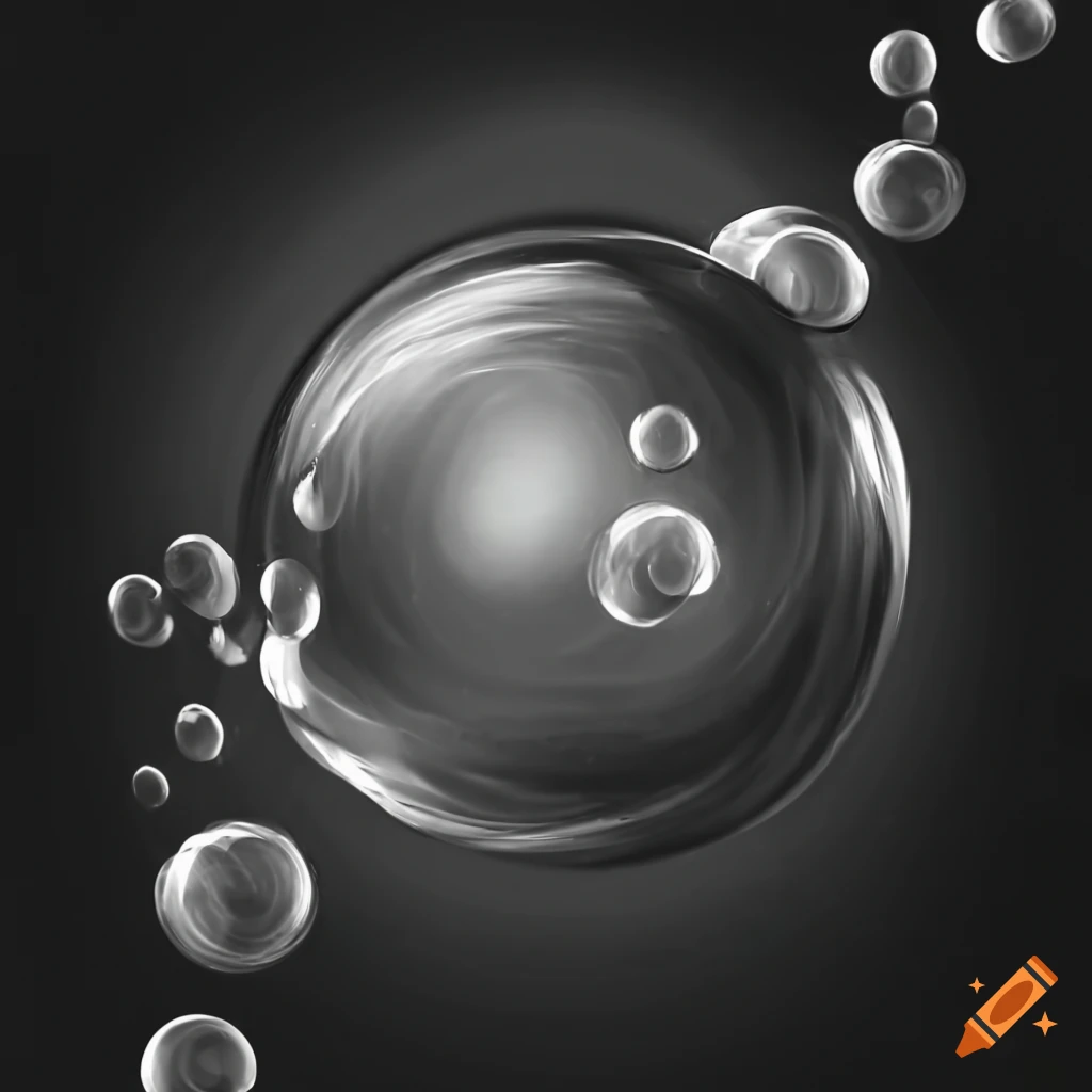 soap bubbles floating in the air