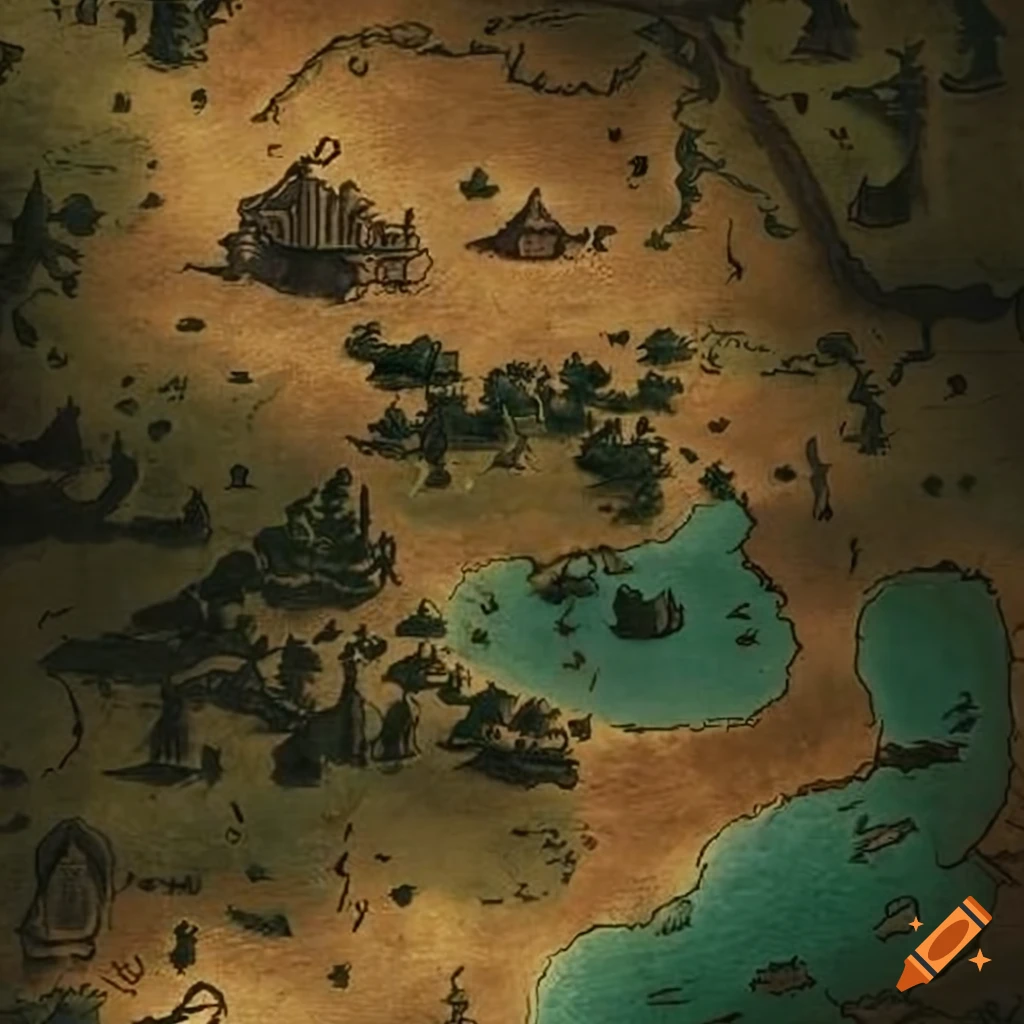 ancient greek fantasy landscape map