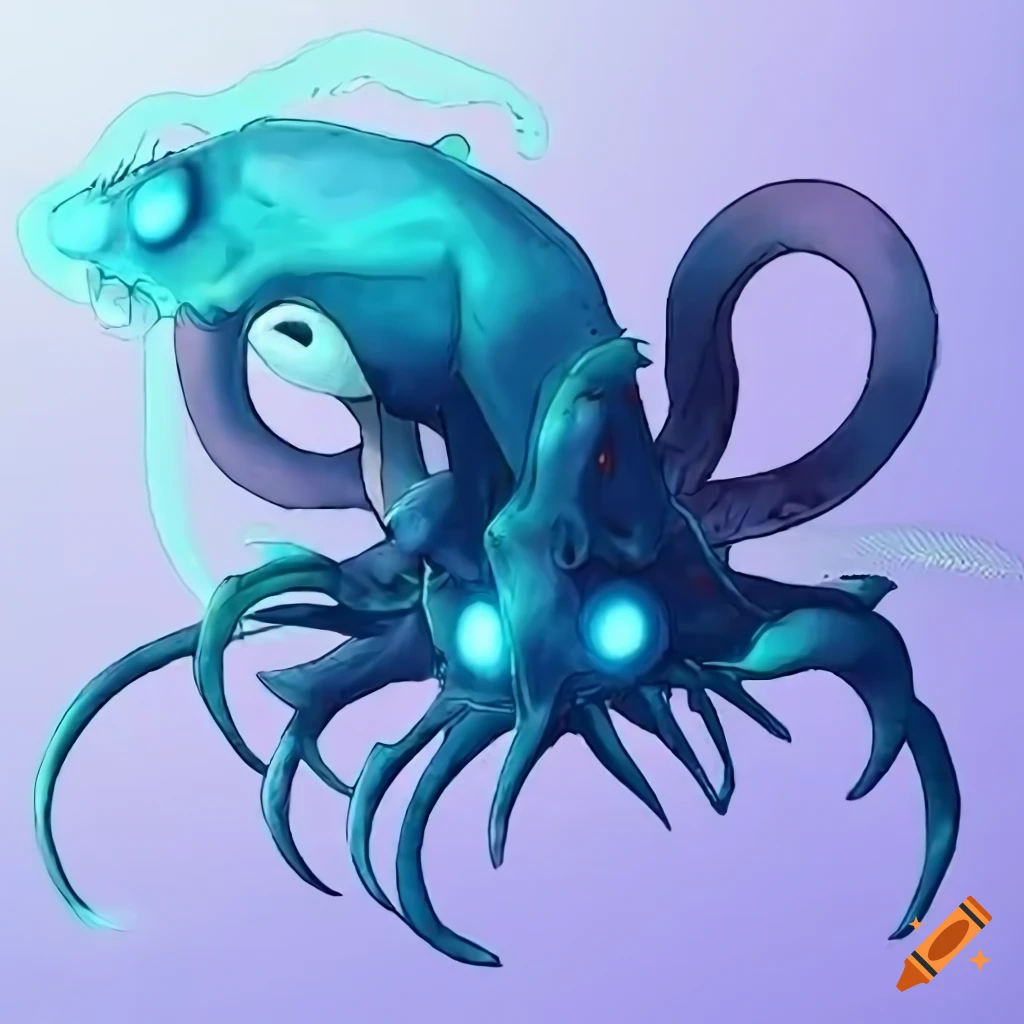 Maranox Pokémon with glowing tentacles