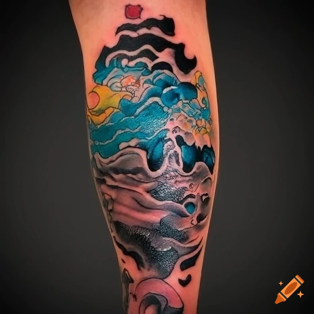 Abstract Swirling Shapes Tattoo Design – Tattoos Wizard Designs