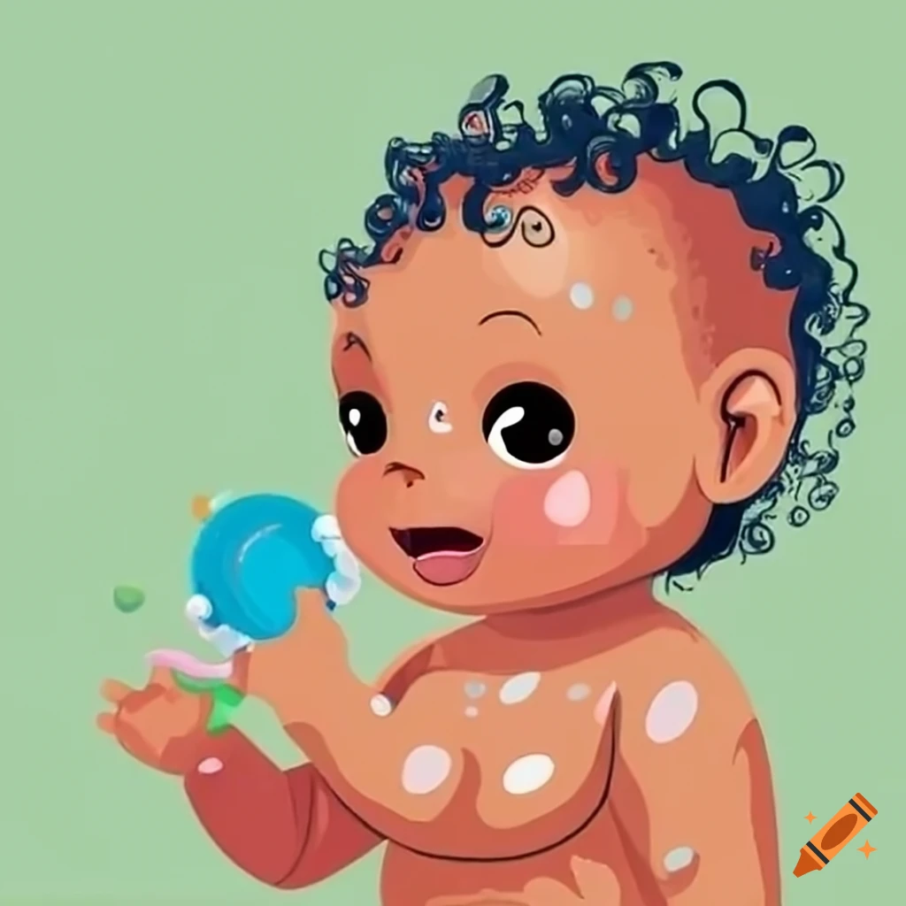 baby boy taking a bath with toys