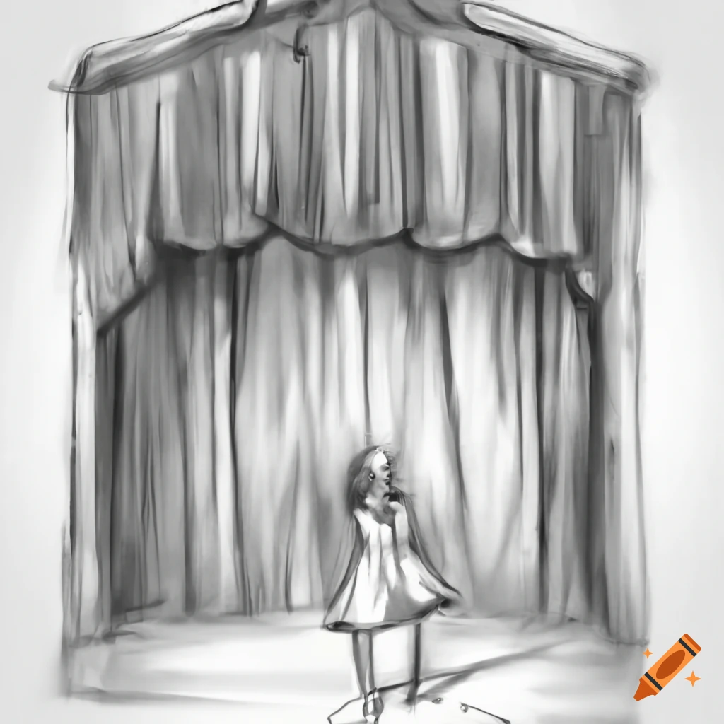 happy scene on a theatre stage