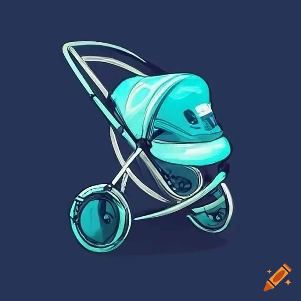 sleek and modern futuristic baby stroller