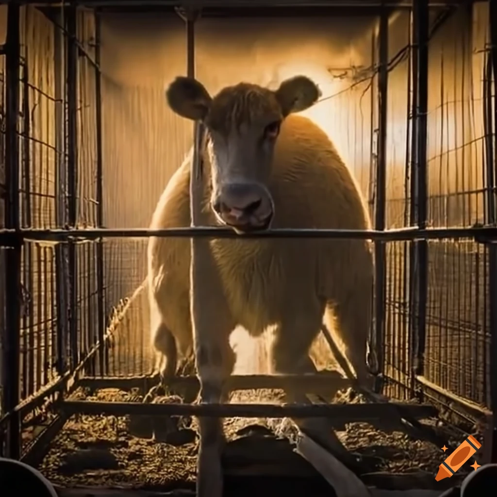 Train transporting farm animals