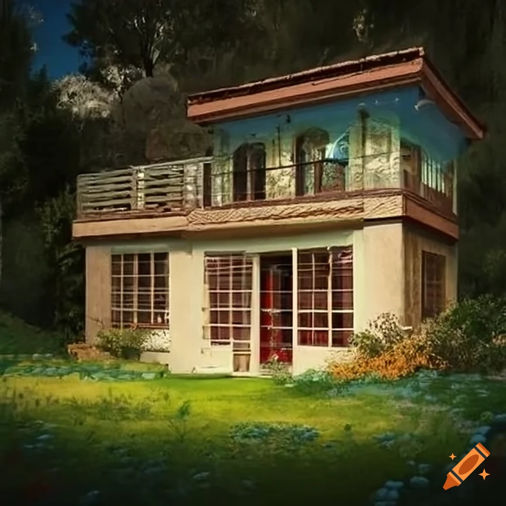 image of a small and beautiful Iranian garden home
