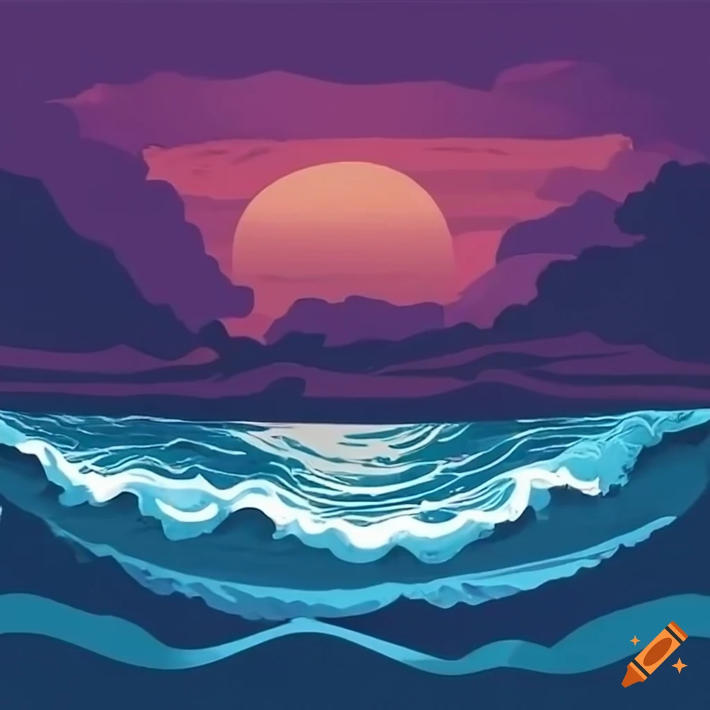 waves crashing against rugged coastline