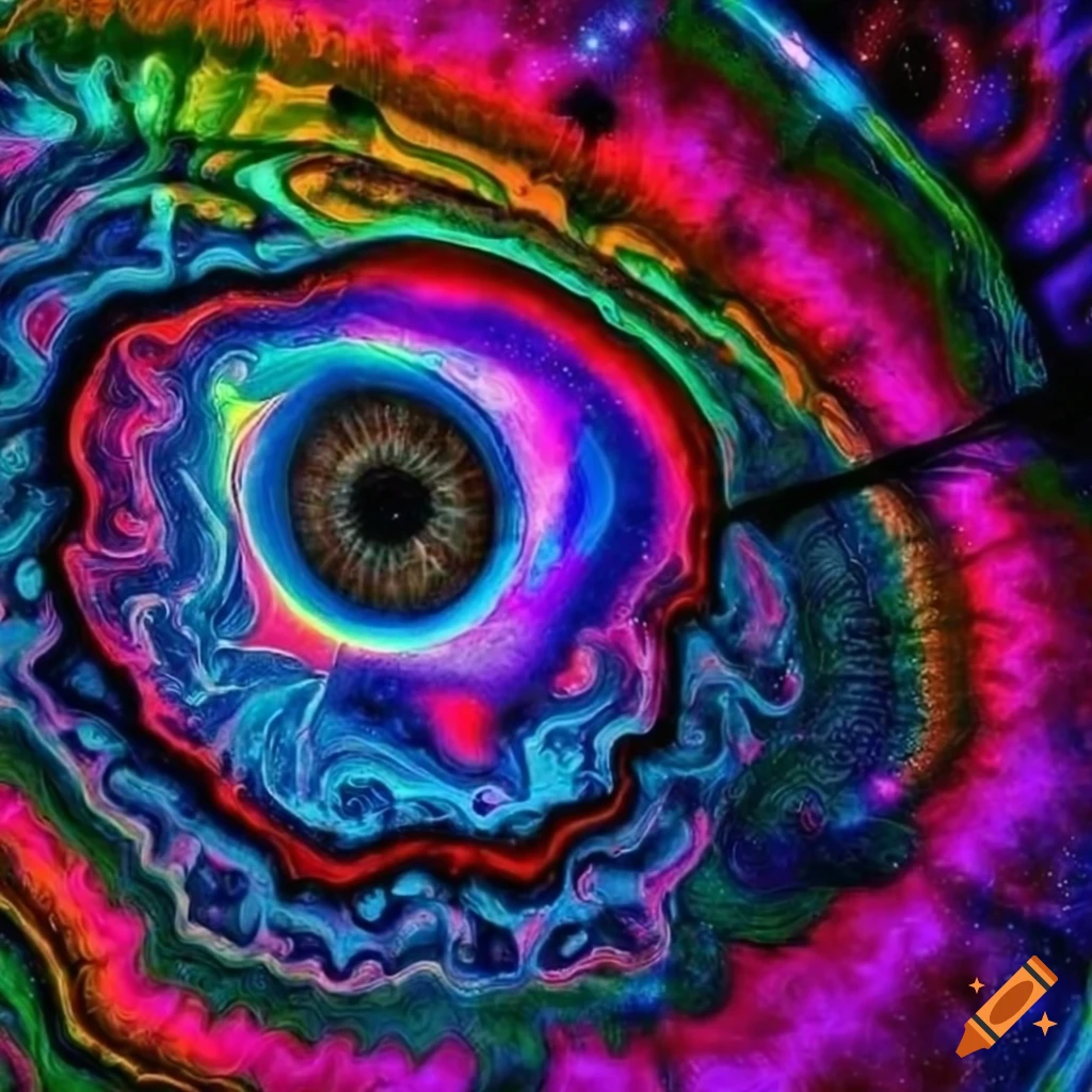 psychedelic artwork with vibrant colors and intricate patterns