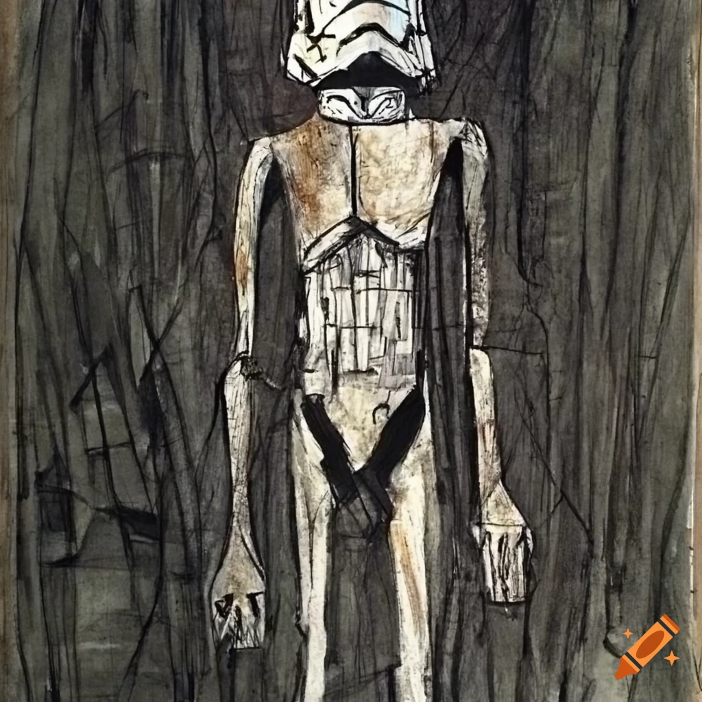 cubist stormtrooper sketch by various artists