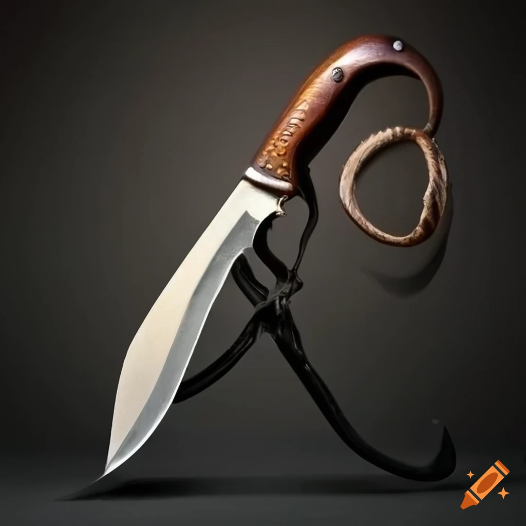 hunter's knife in the forest