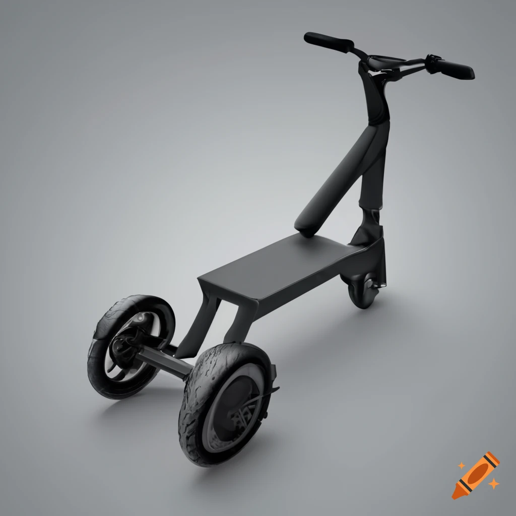 render of an electric scooter mat on a grey background