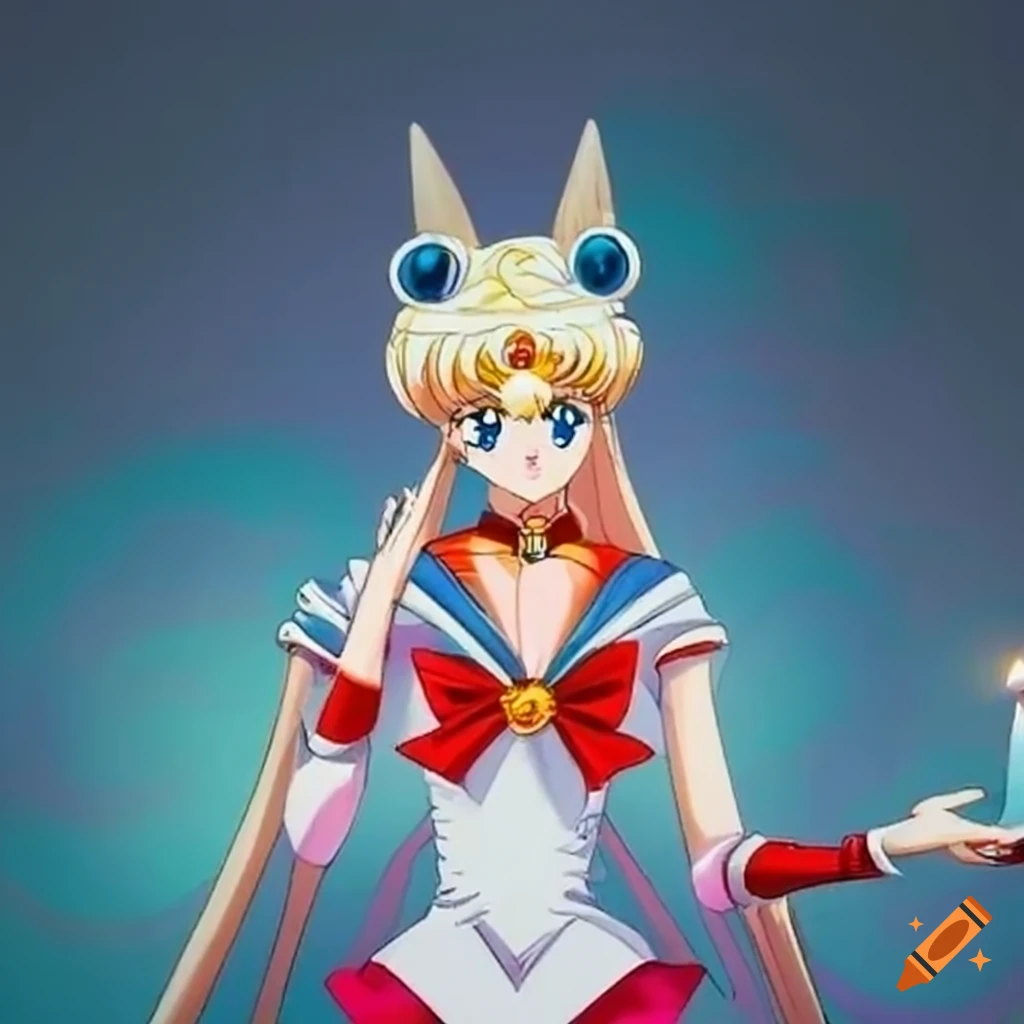 Sailor Moon holding a candle in Dubai