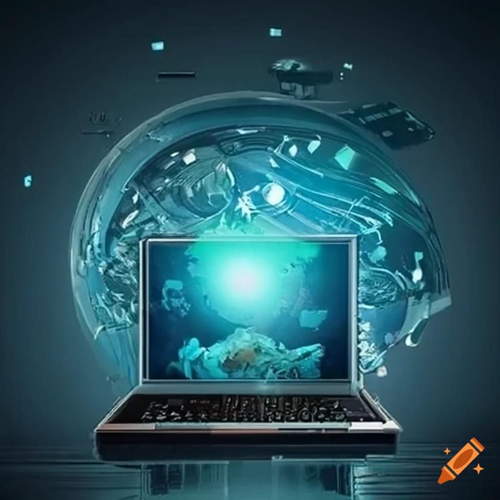 Computer repair image with tools and code on Craiyon