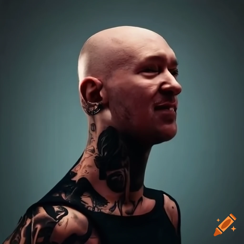 delivery guy on a scooter with tattoos delivering food