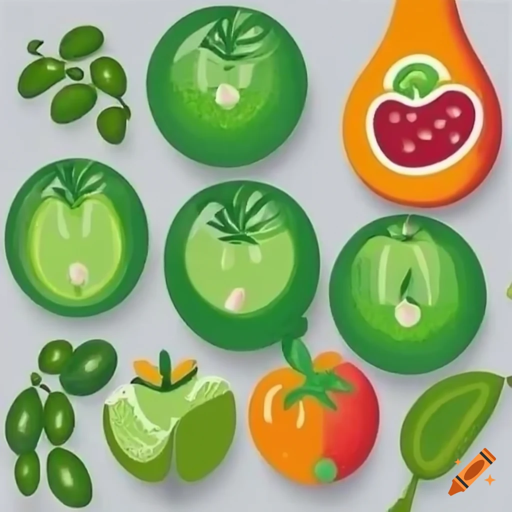 logo of a green fruit representing healthy food