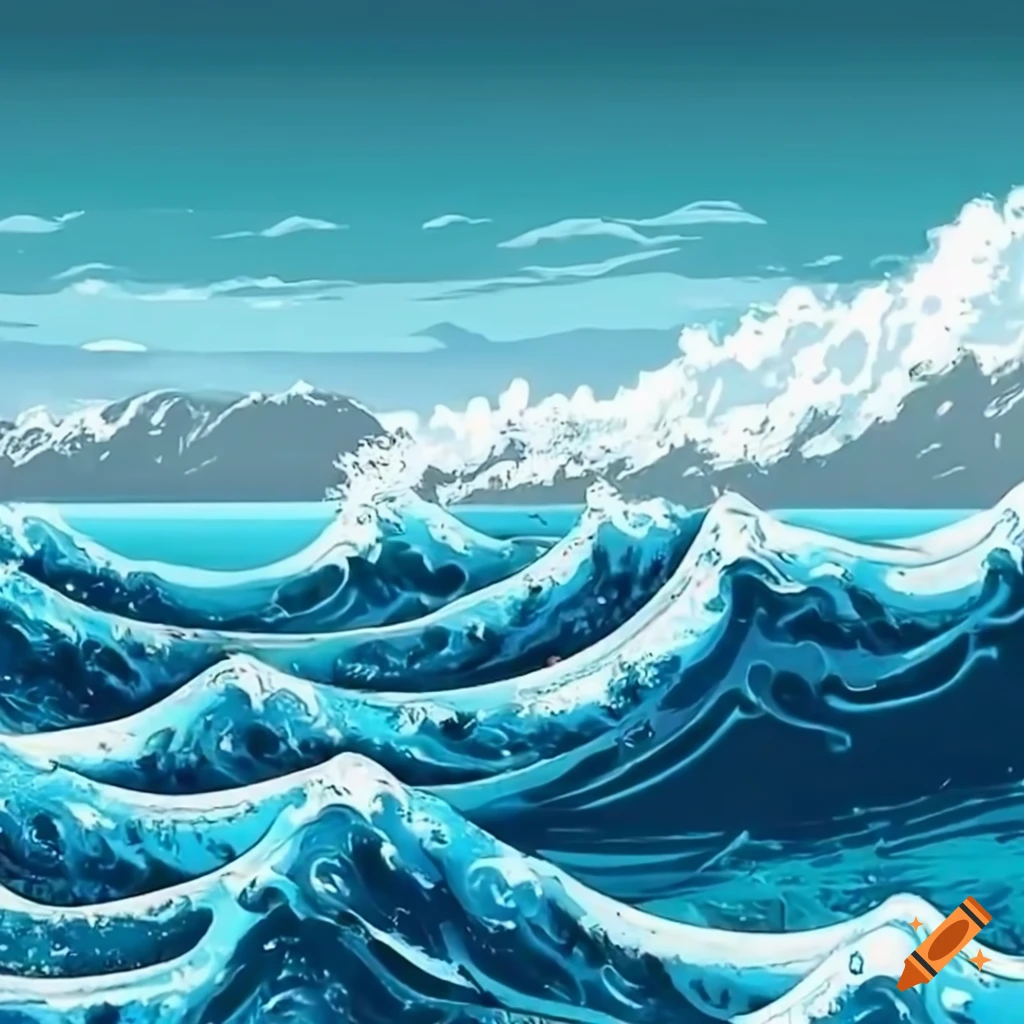 waves crashing against rugged coastline