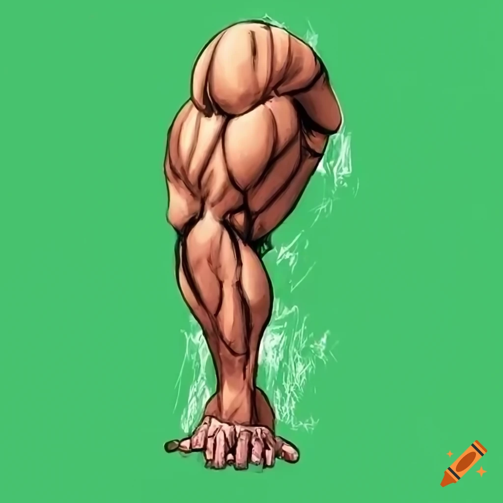 green screen background with a muscular arm flexing