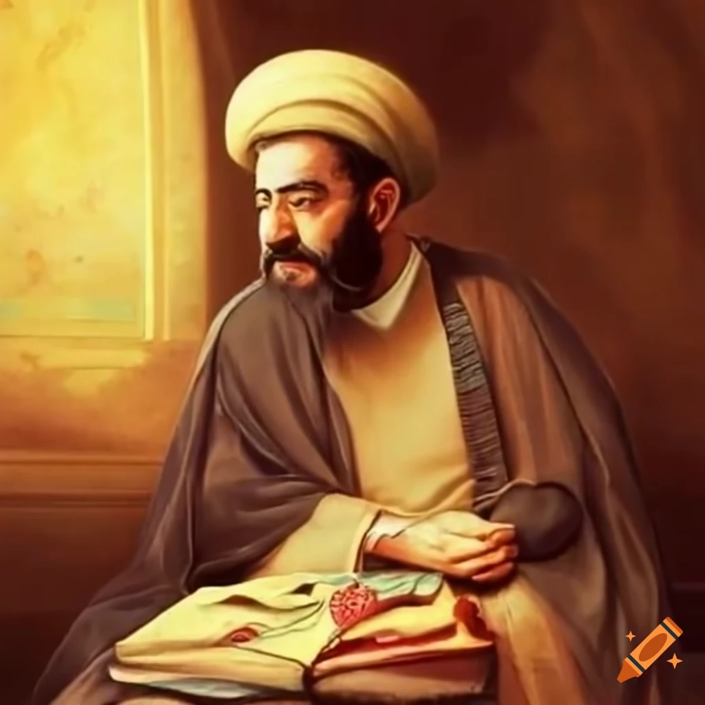depiction of a powerful Iranian poet