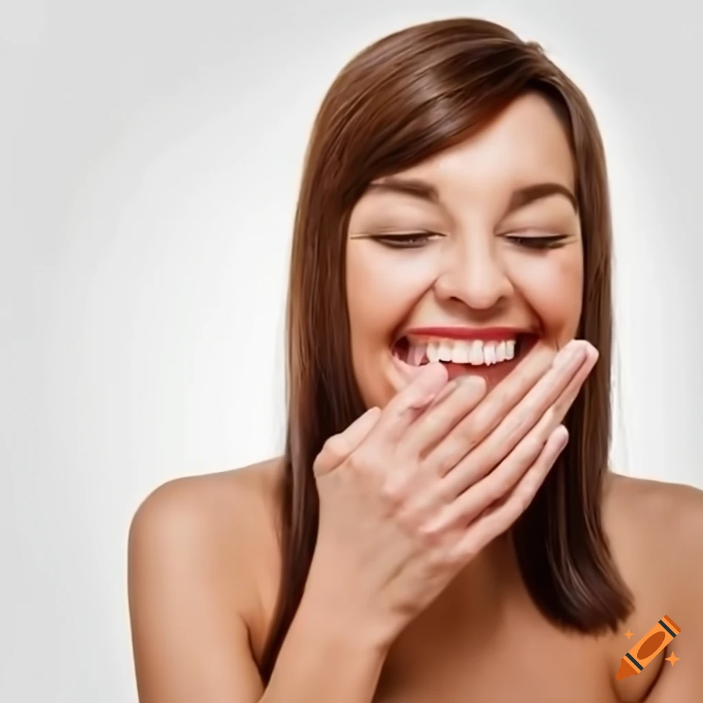 portrait of a laughing woman