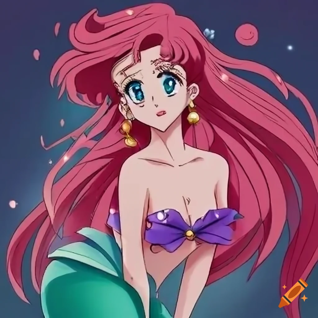 Sailor Moon style artwork of Ariel