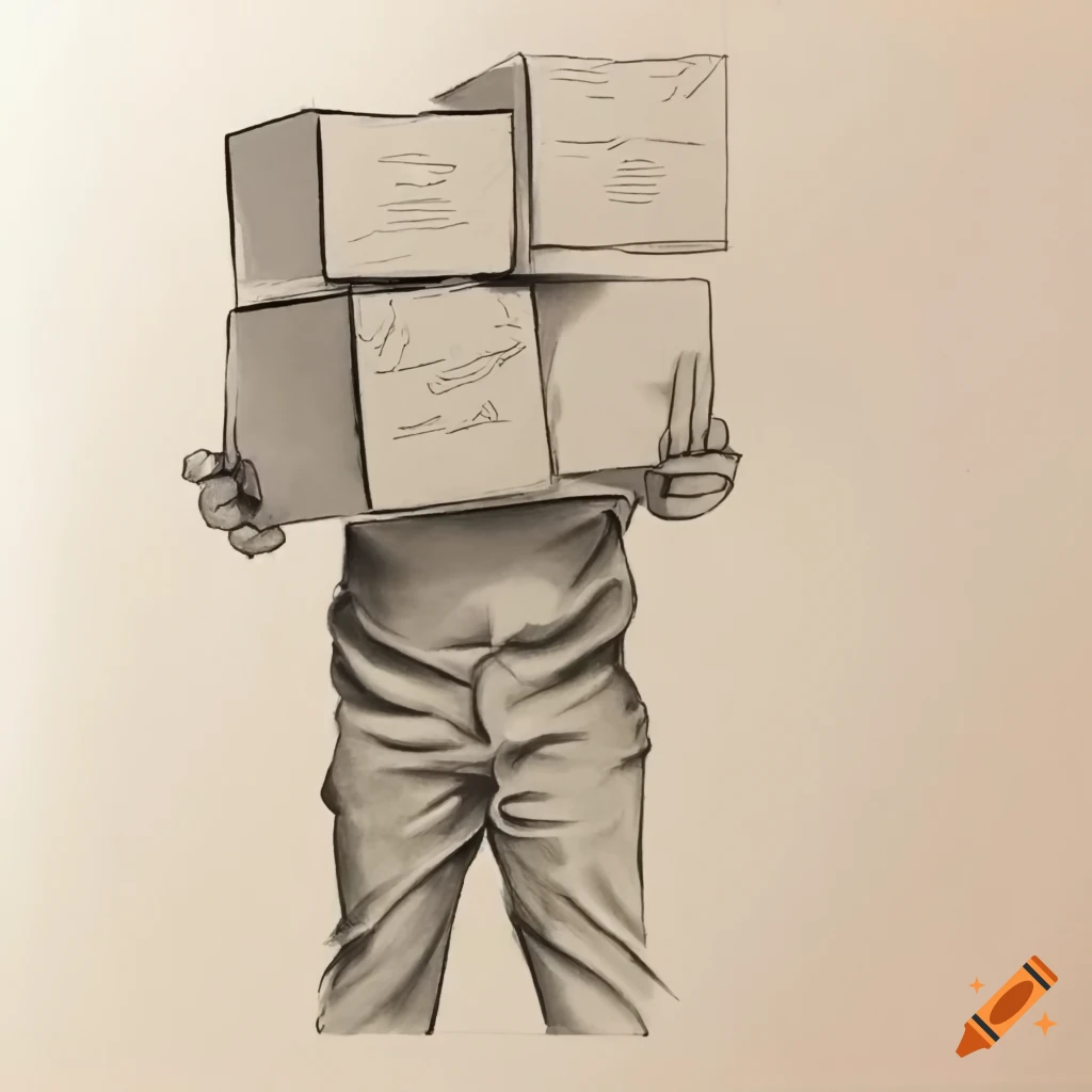 father holding a bunch of boxes