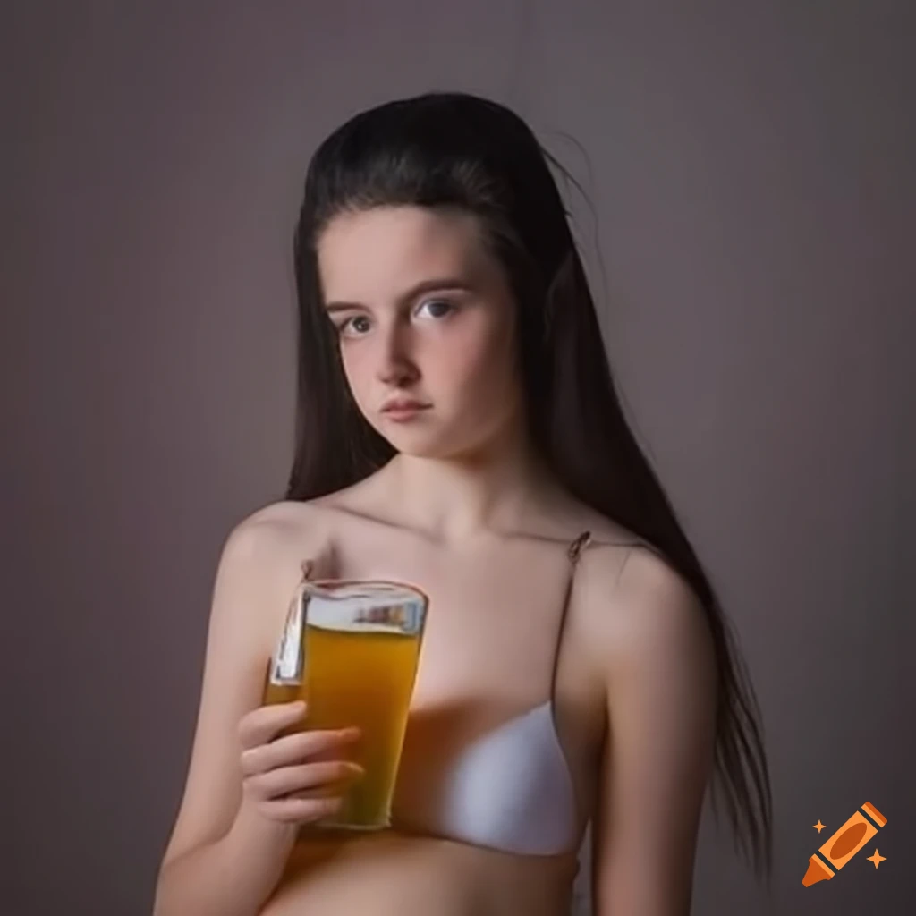 Scottish teen girl poet with black hair holding a book and a beer