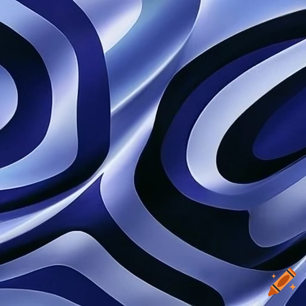 cubist artwork in blue and silver
