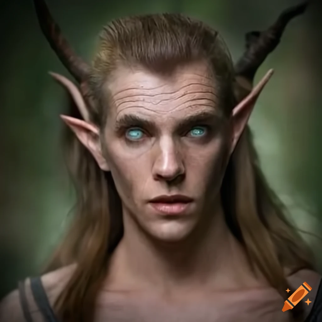 image of a male wood elf druid in a fantasy setting