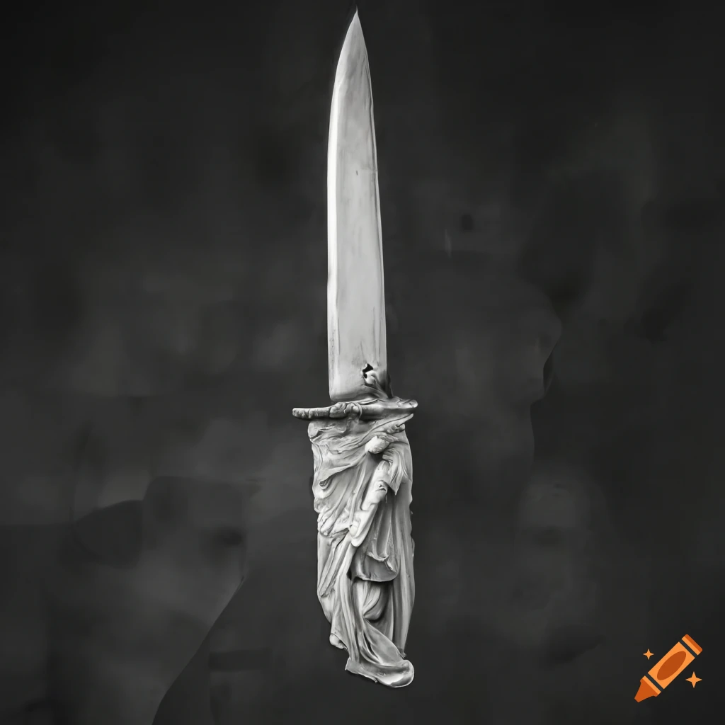 marble statue of a knife