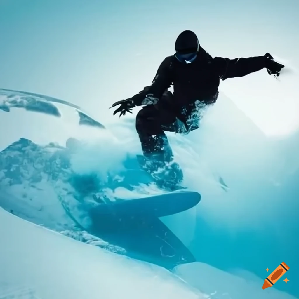 snowboarder and surfer enjoying their activities