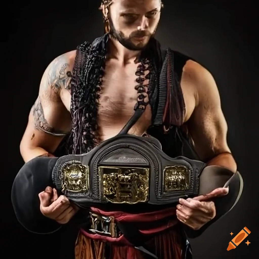 illustration of a pirate with a championship belt