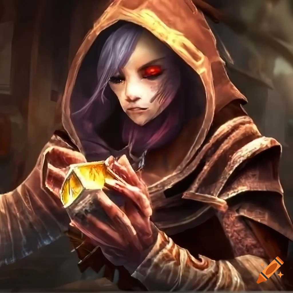 masked fortuneteller playing with dice in Guild Wars 2