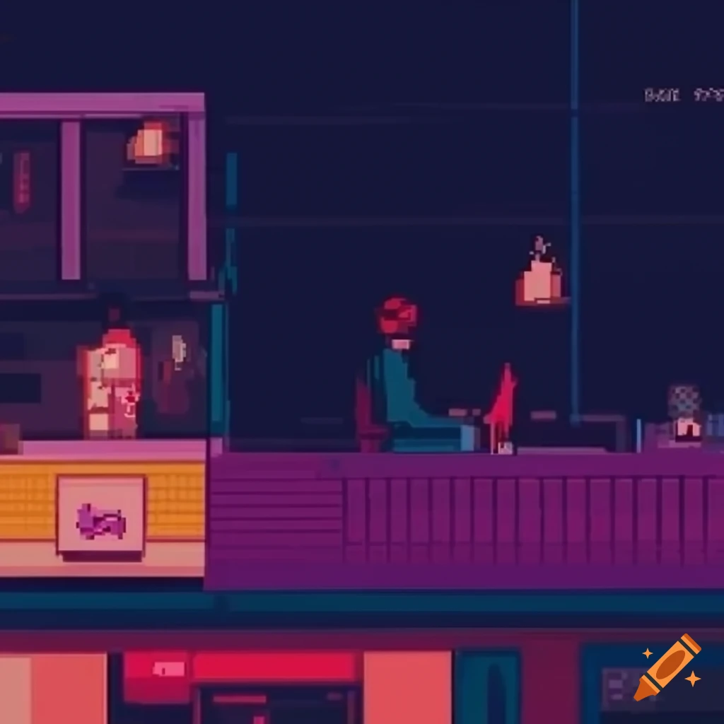 pixel art with a lo-fi aesthetic