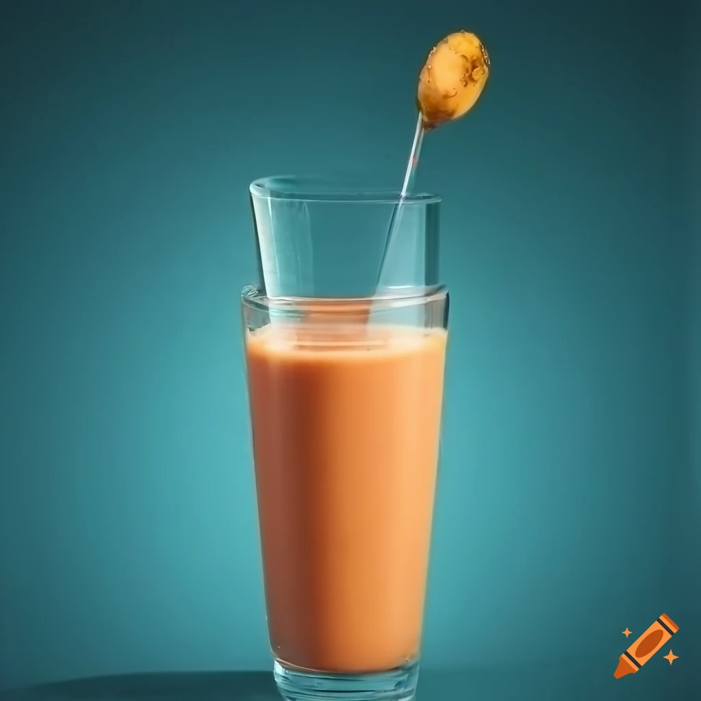 glass of refreshing banana apple carrot smoothie