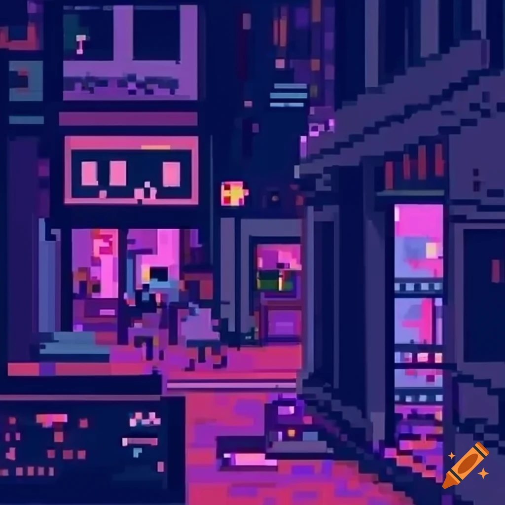 pixel art with a lo-fi aesthetic