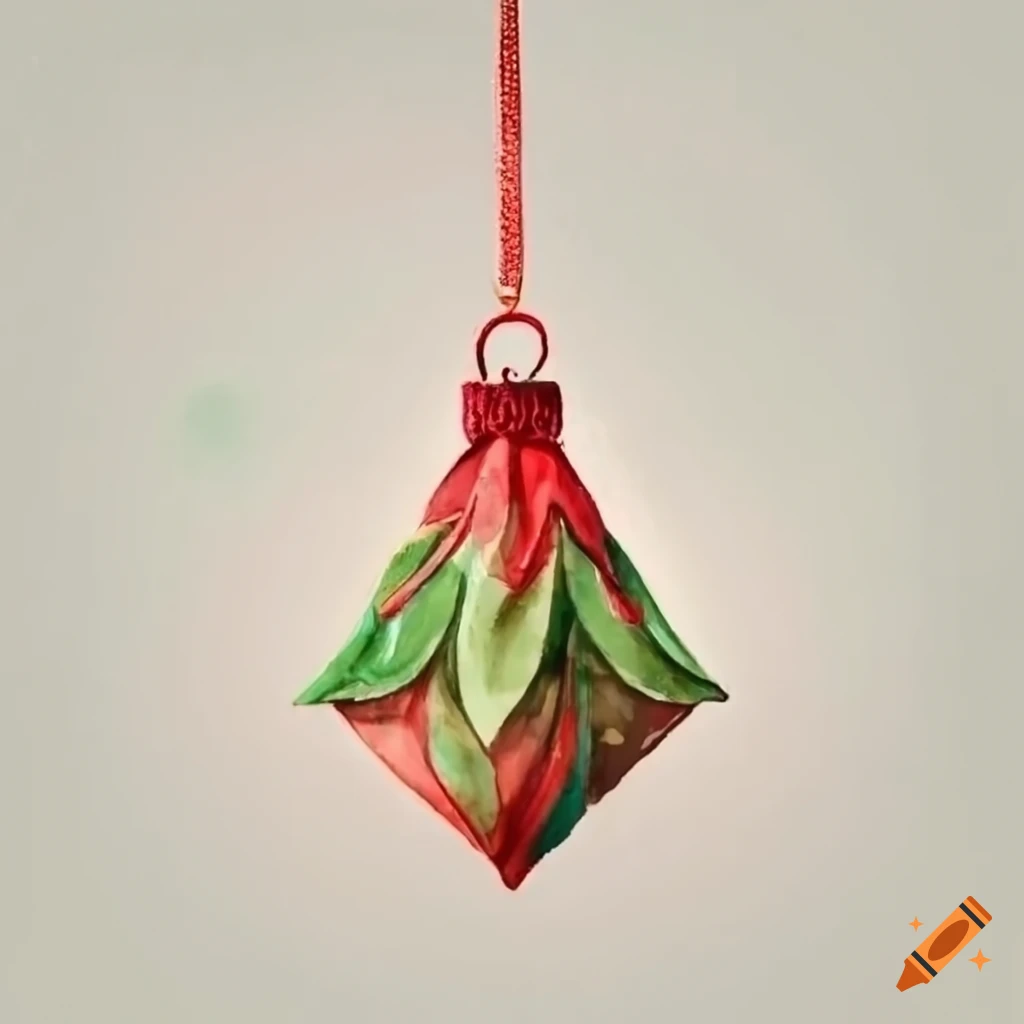 watercolor Christmas ornament
