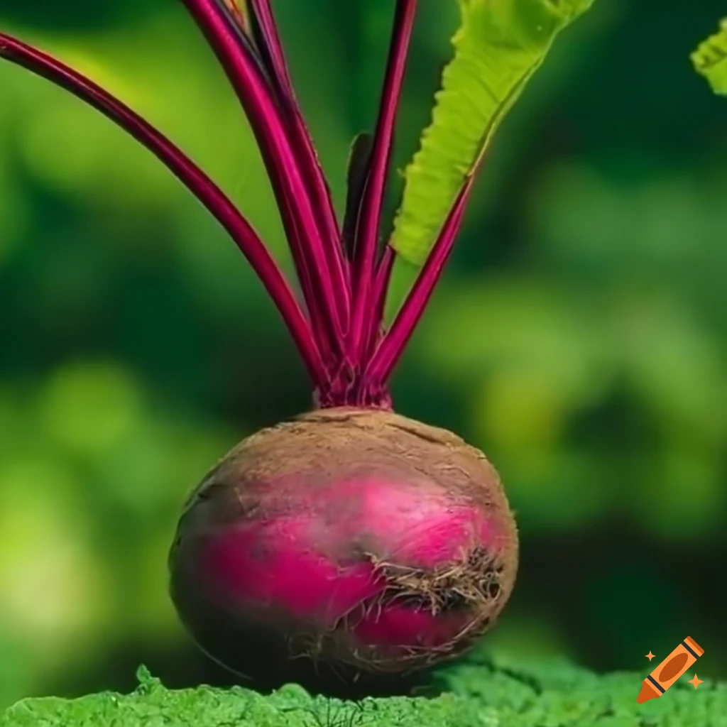 fresh beetroot in an orchard