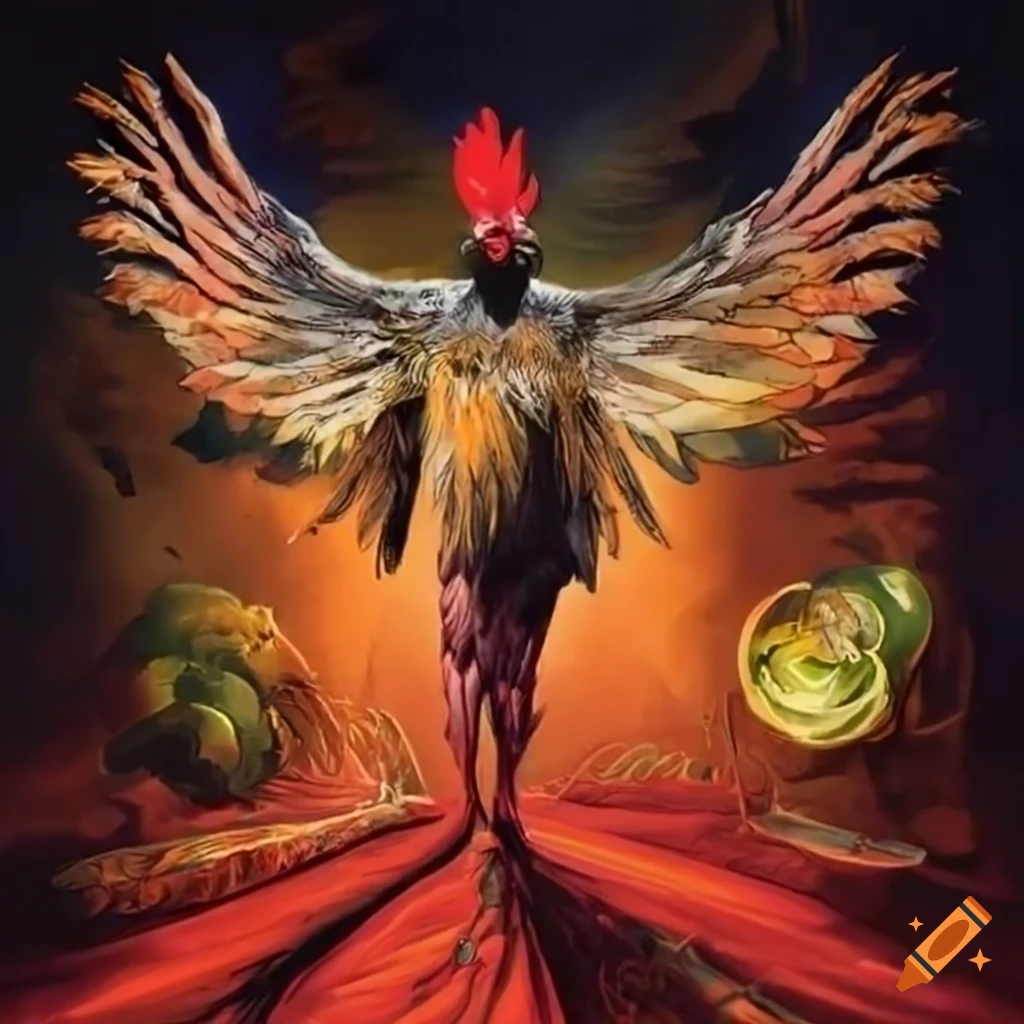 album cover featuring a fierce rooster
