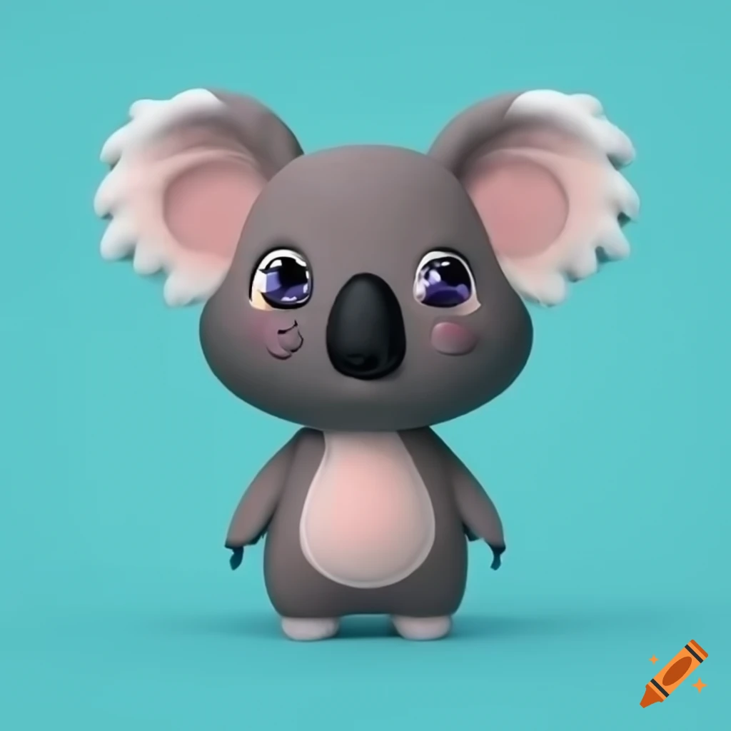 adorable 3d cartoon koala
