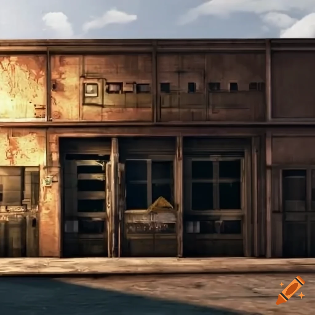 detailed 2D storefront facade in New York style