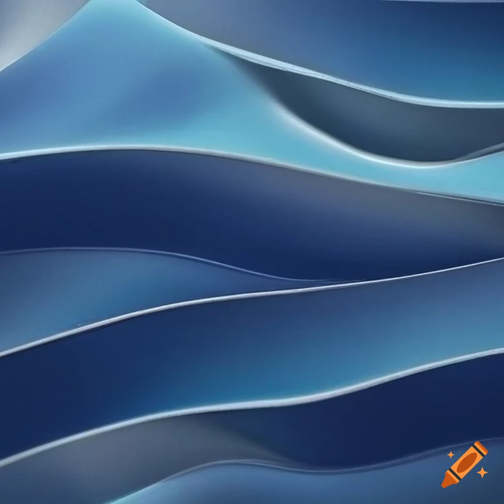 cubist artwork in blue and silver