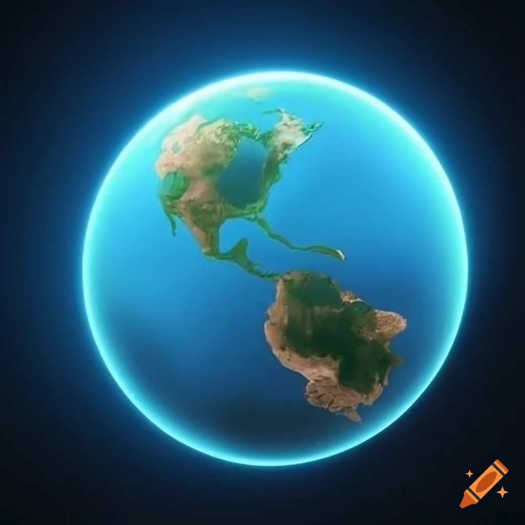 blue phosphorescent background with planet earth