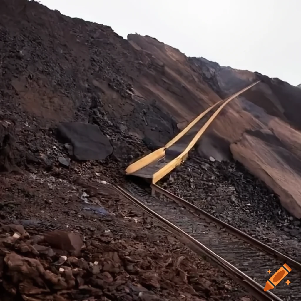 sledge with electric motor in a coal open pit