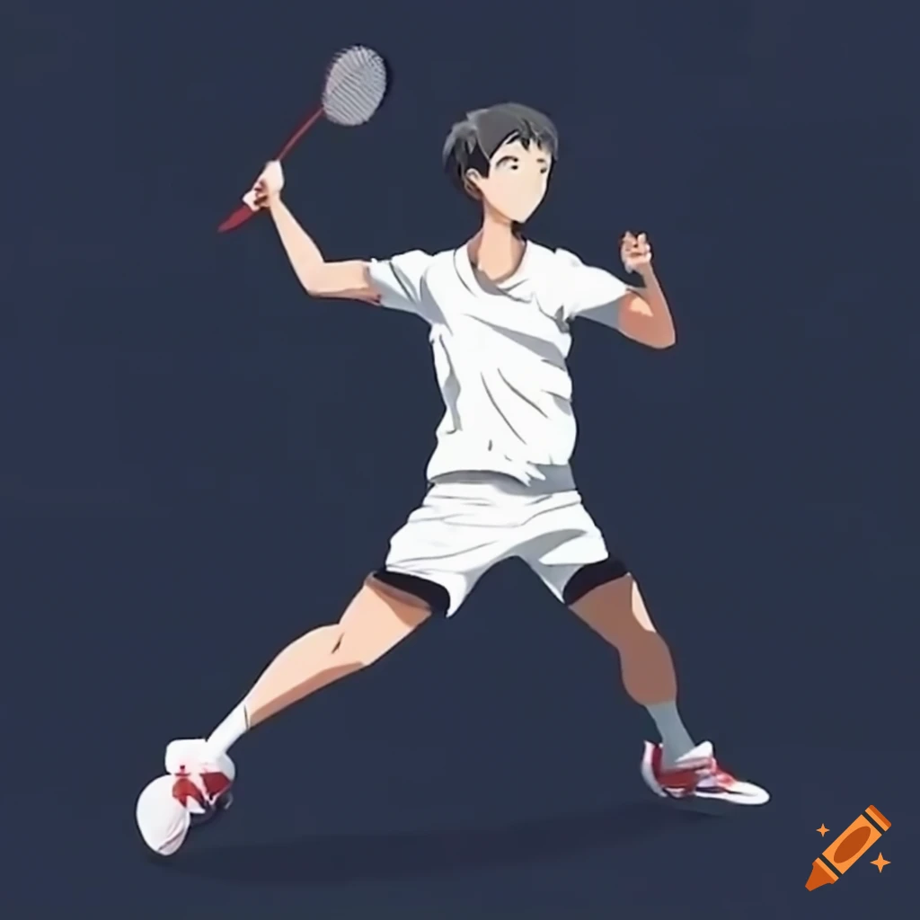 badminton player smashing the shuttlecock