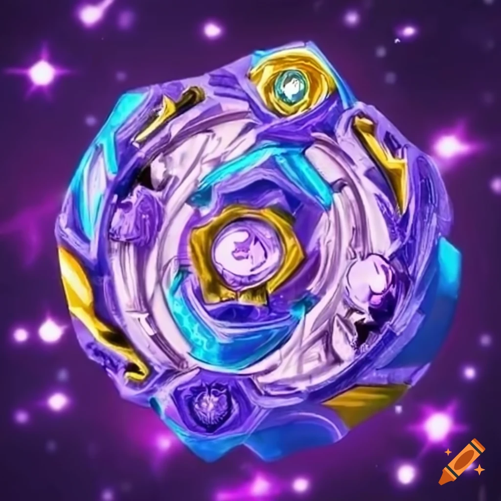 a lavender beyblade with stars named Stardust Starly